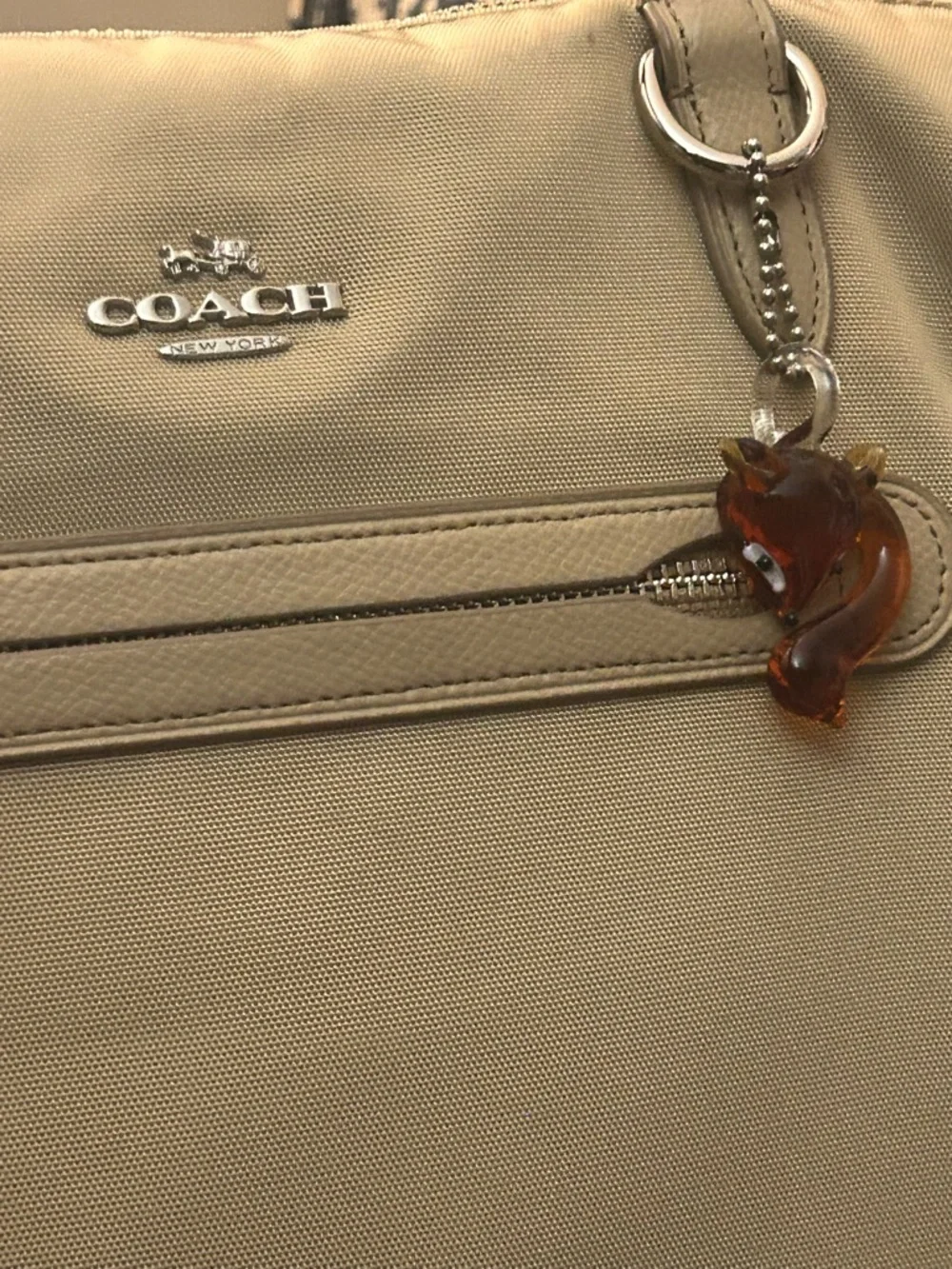 Coach Nylon Tote Bag with Silver Hardware. *Original Hang Tag missing - Picture 3 of 11